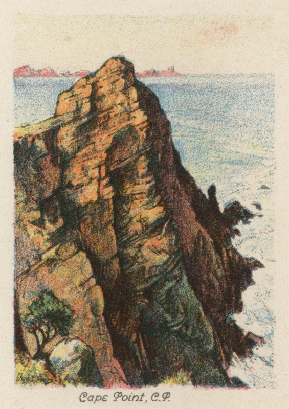 Jihoafrická republika: Cape Point, CP (barevná litografie) od Charles Ernest Peers