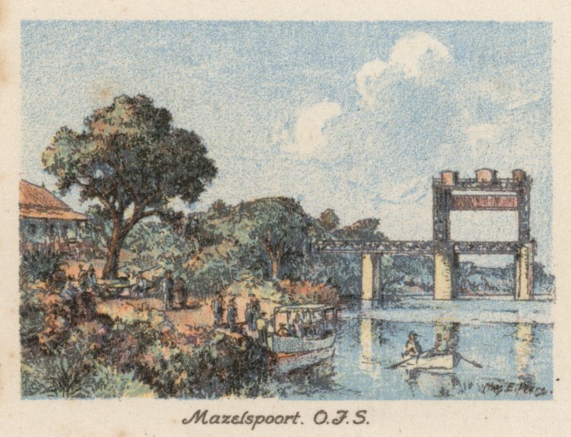 Jihoafrická republika: Mazelspoort, OFS (barevná litografie) od Charles Ernest Peers