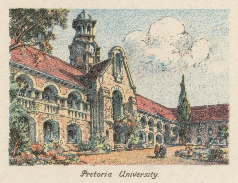 Jihoafrická republika: Pretoria University (barevná litografie) od Charles Ernest Peers