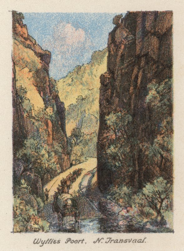 Jihoafrická republika: Wyllies Poort, N Transvaal (barevná litografie) od Charles Ernest Peers