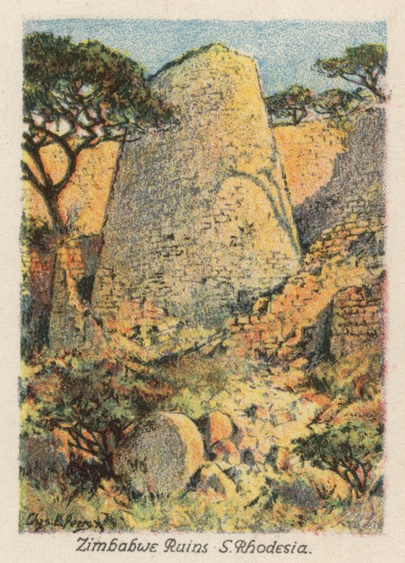 Jihoafrická republika: Zimbabwe Ruiny, S Rhodesie (barevná litografie) od Charles Ernest Peers