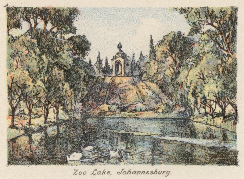 Jihoafrická republika: Zoo Lake, Johannesburg (barevná litografie) od Charles Ernest Peers