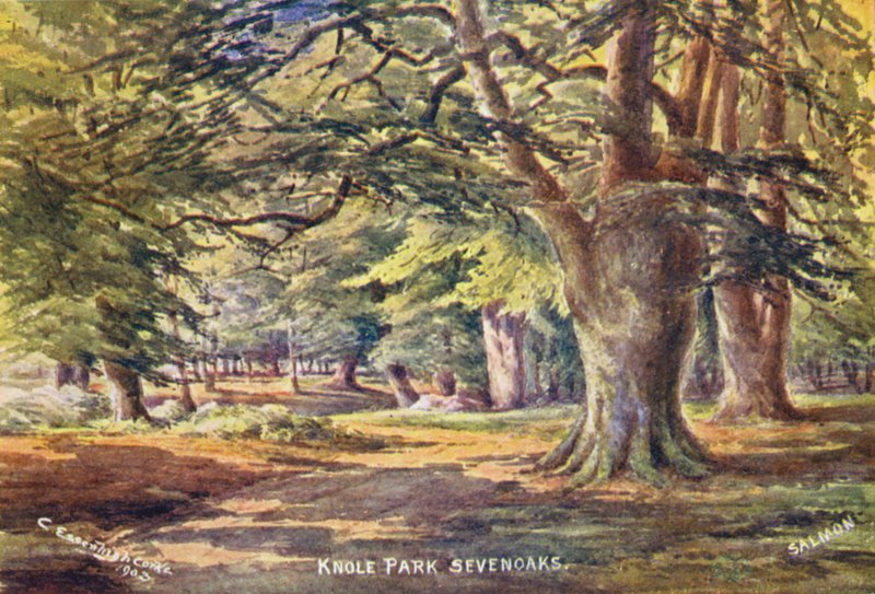 Knole House: (barevná litografie) od Charles Essenhigh Corke