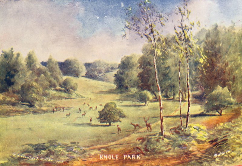 Knole House: (barevná litografie) od Charles Essenhigh Corke