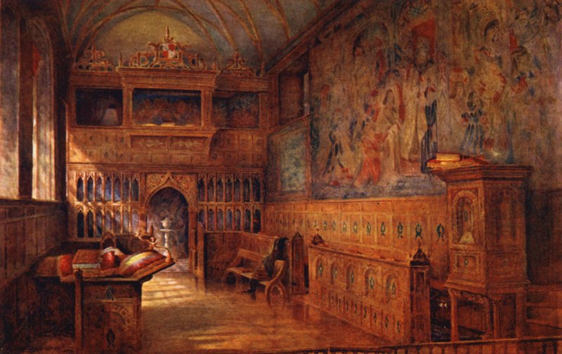 Knole House: (barevná litografie) od Charles Essenhigh Corke