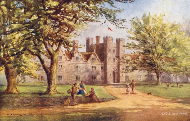 Knole House: (barevná litografie) od Charles Essenhigh Corke