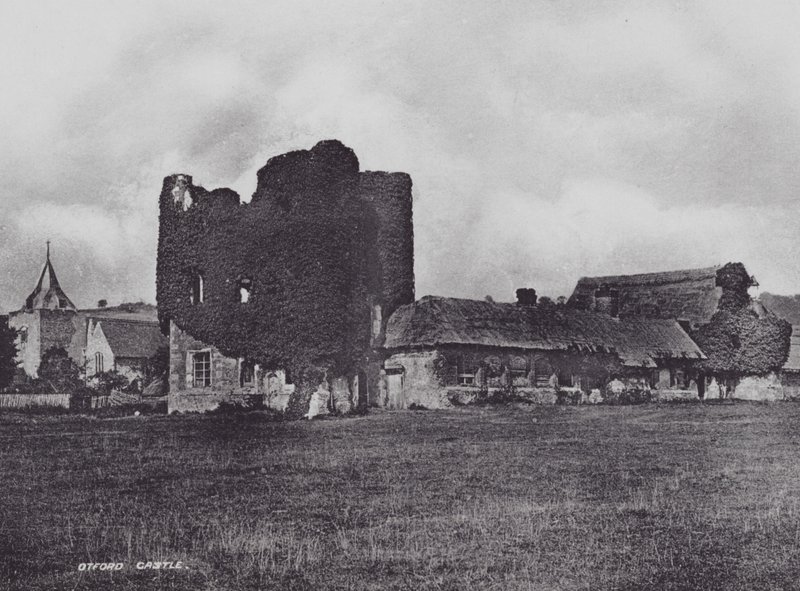 Hrad Otford (černobílá fotografie) od Charles Essenhigh Corke
