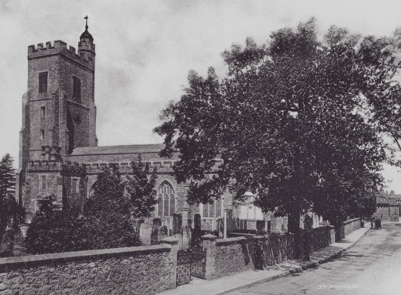 Sevenoaks: St Nicholas (černobílá fotografie) od Charles Essenhigh Corke
