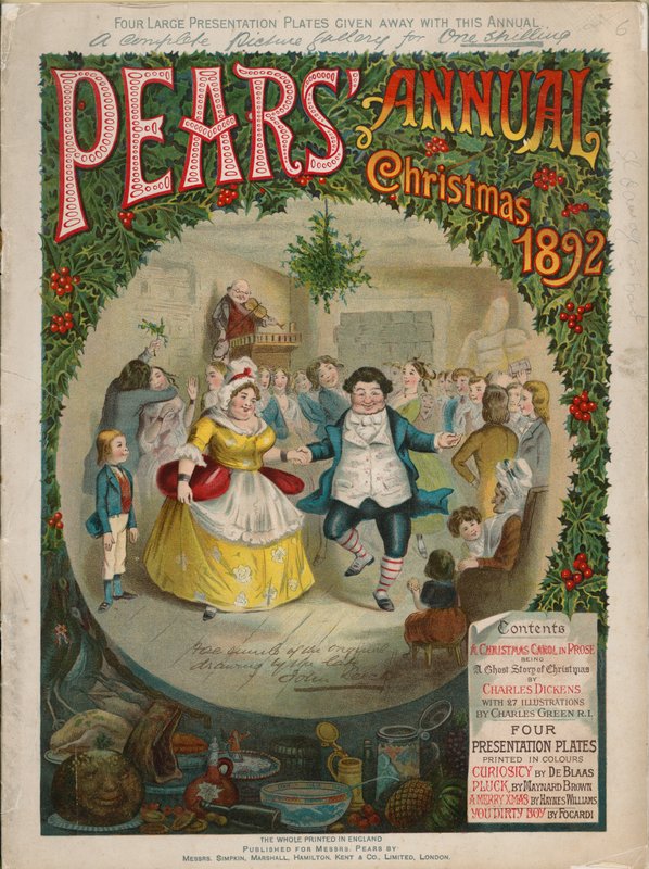 Přední strana obálky vánoční ročenky Pears, 1892 od Charles Green