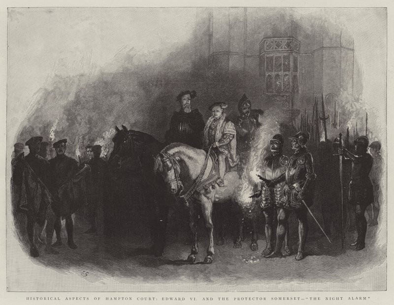 Historické aspekty Hampton Court, Edward VI a protektor Somerset, Noční poplach od Charles Green