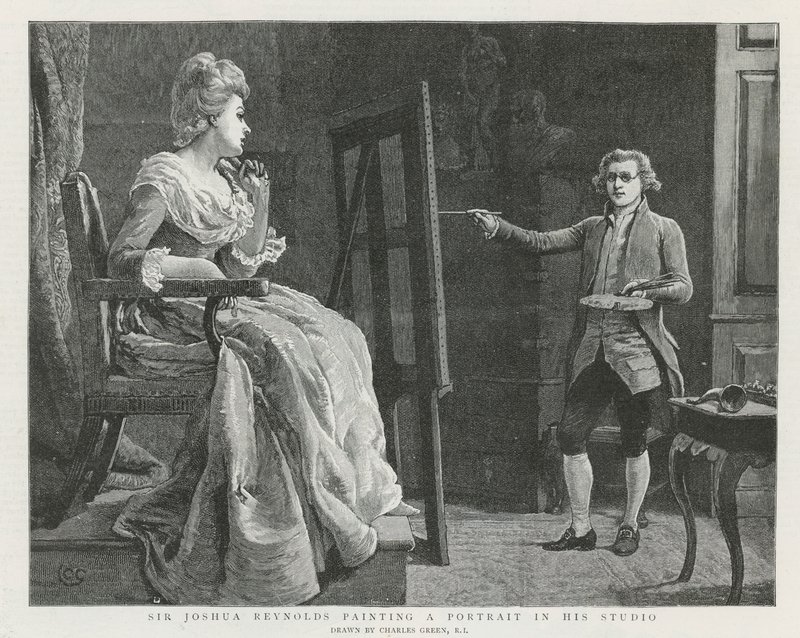 Sir Joshua Reynolds v Londýně od Charles Green