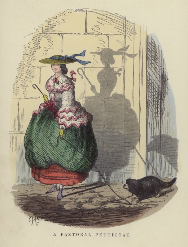Pastýřská spodnička (barevná rytina) od Charles Henry Bennett