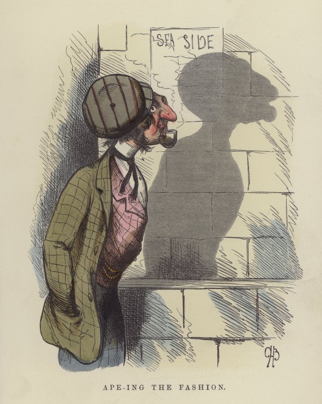 Apeing the fashion (barevné rytí) od Charles Henry Bennett