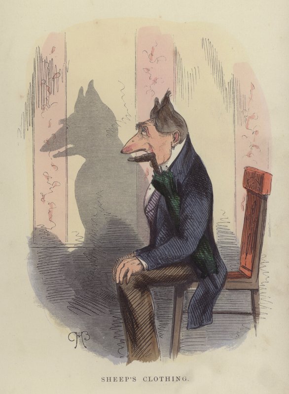 Ovčí oděv (barevné rytí) od Charles Henry Bennett