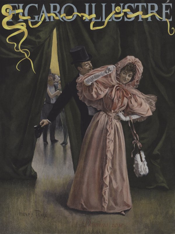 Domino vstal. Obálka Le Figaro Illustre, únor 1896 od Charles Henry Tenre