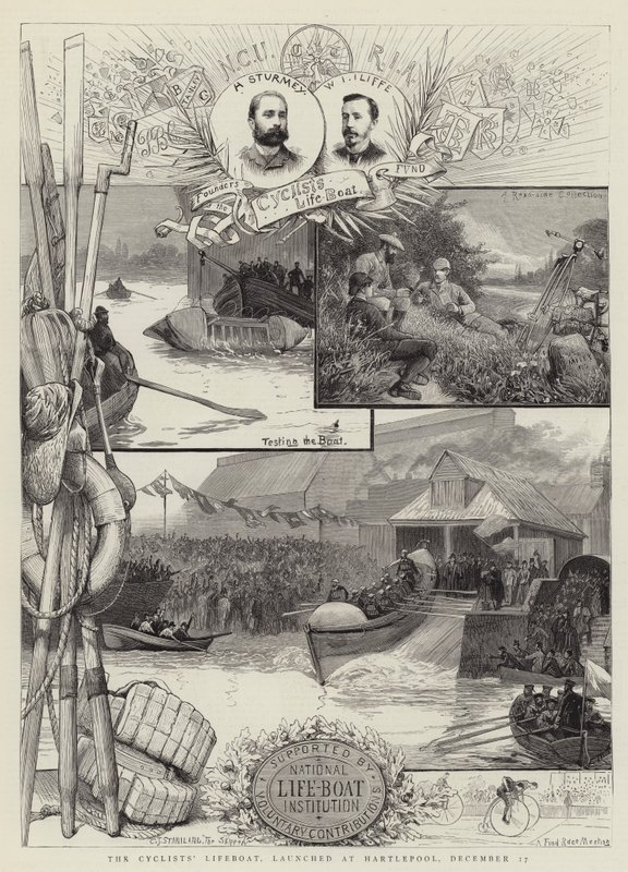 Cyklistický záchranný člun, spuštěný v Hartlepoolu, 17. prosince od Charles J. Staniland