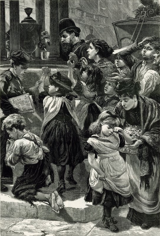 London Water Supply - Skica na dusný den od Charles J. Staniland