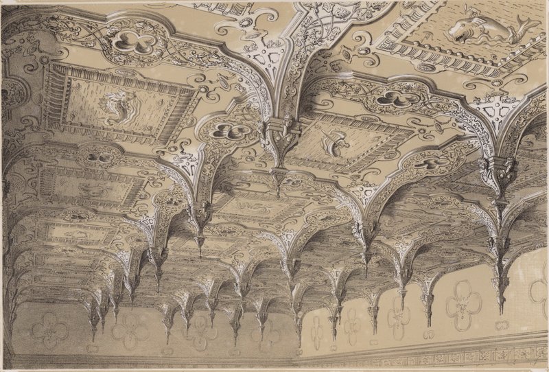 Strop salonu, Audley End od Charles James Richardson