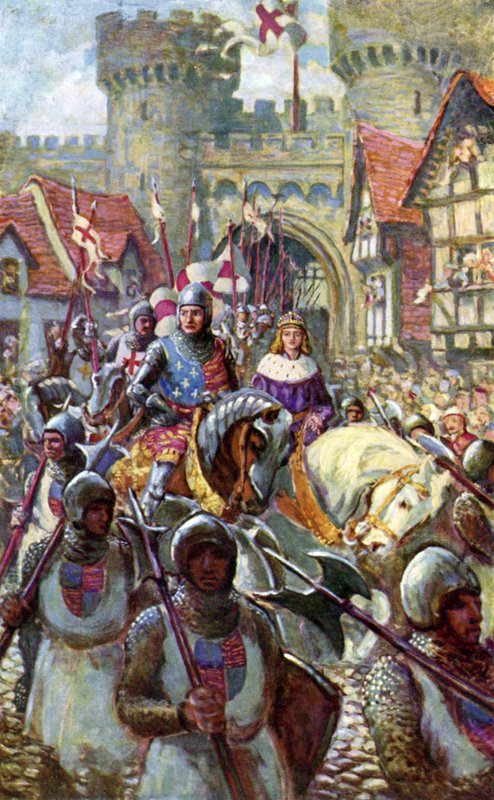 Edward V jede do Londýna s vévodou Richardem od Charles John de (after) Lacy