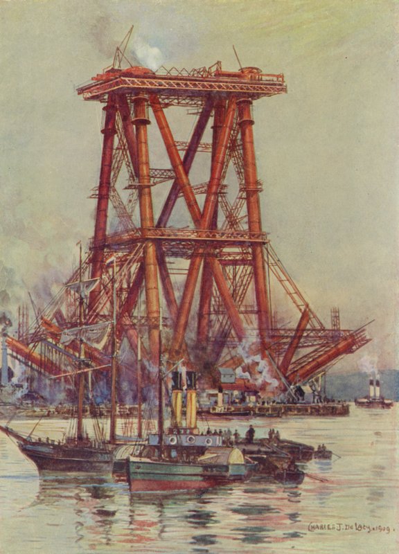 Stavba čtvrtého mostu od Charles John de Lacy
