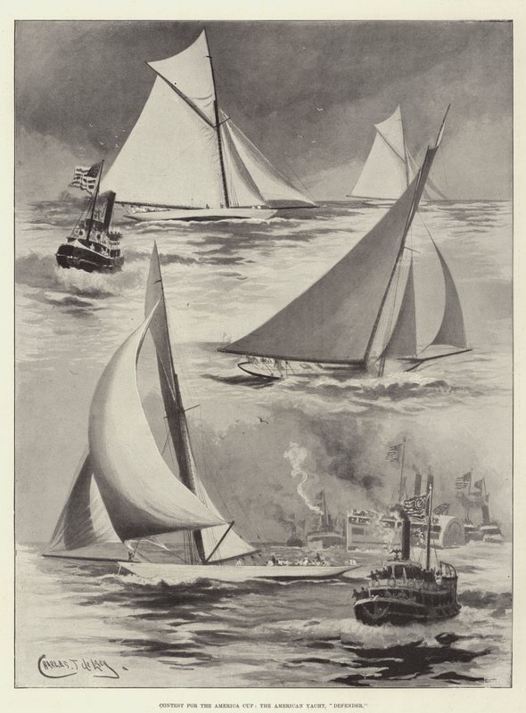 Soutěž o americký pohár, americká jachta, obránce od Charles John de Lacy