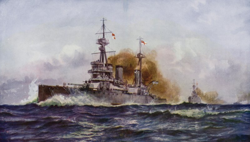 Slavný bitevní křižník - HMS Invincible od Charles John de after Lacy
