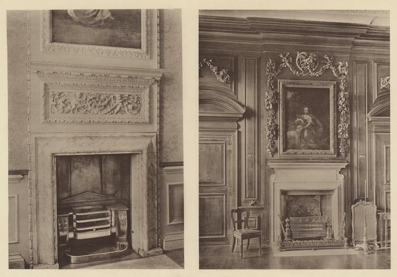 Belton House, Grantham, Dva komínové díly od Charles Latham