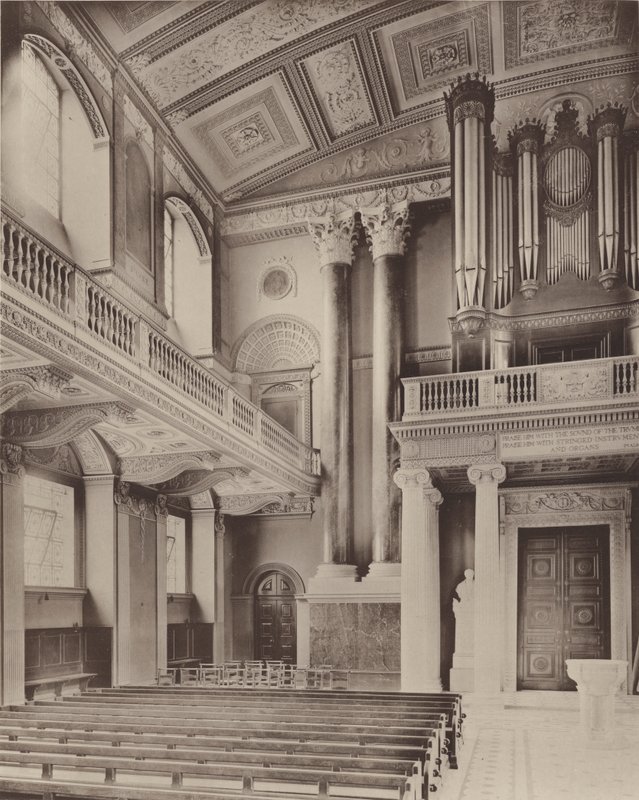 Greenwichská nemocnice, interiér kaple od Charles Latham