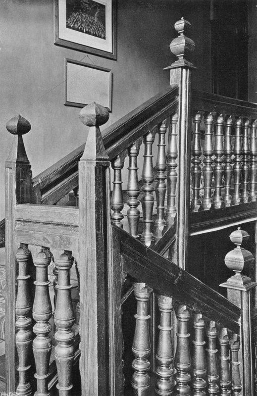 Dubové schodiště v Goldsborough Hall, Yorks od Charles Latham