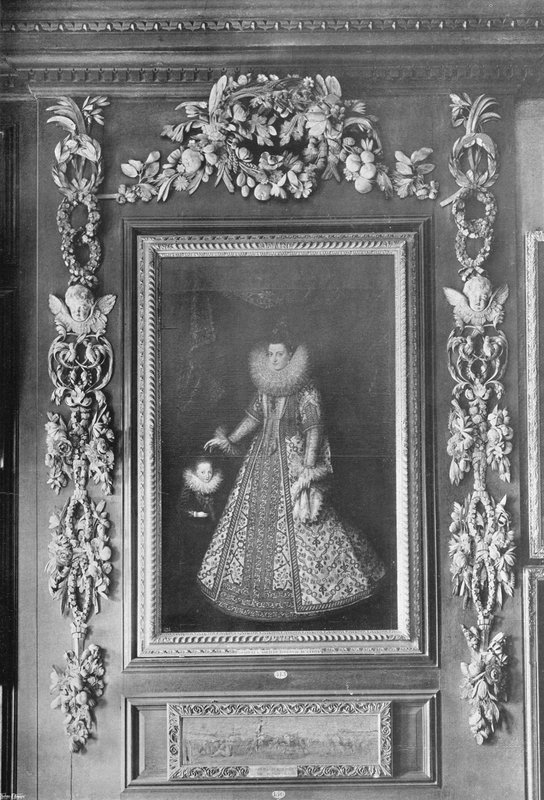 Portrét arcivévodkyně Isabelly v Hampton Court od Charles Latham