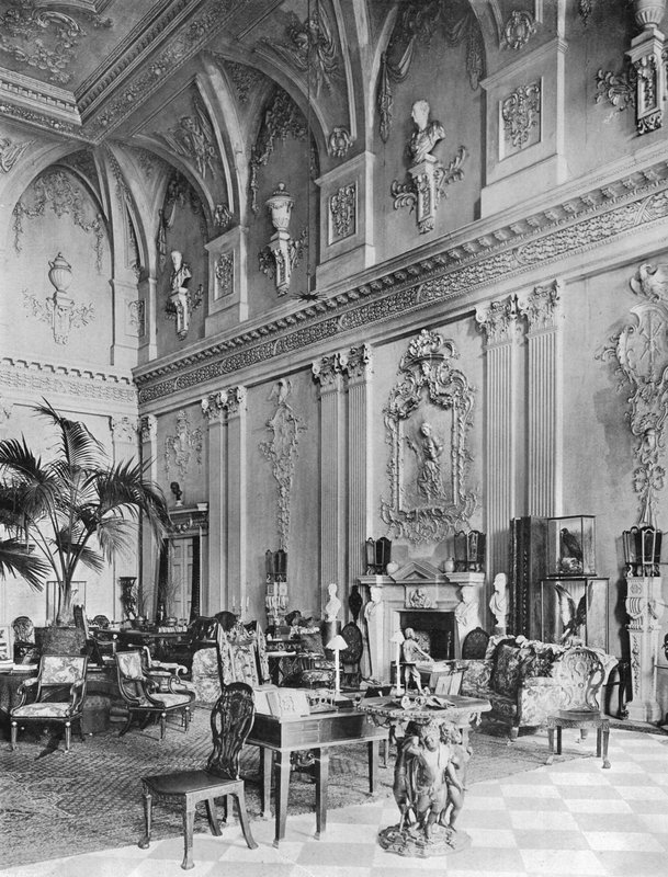 Ragley Hall: Ragley: Velký sál, severní strana od Charles Latham