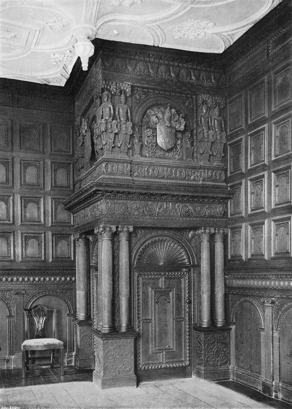 Červená lóže. Vnitřní veranda v přijímacím pokoji (černobílá fotografie) od Charles Latham