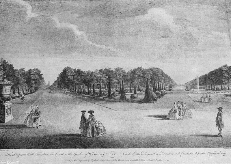 Tis v Hampton Court v 18. století od Charles Latham