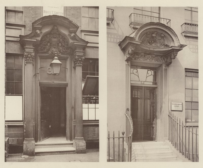 Two London Doorways, Mark Lane, East Central, Grosvenor Road, South West od Charles Latham