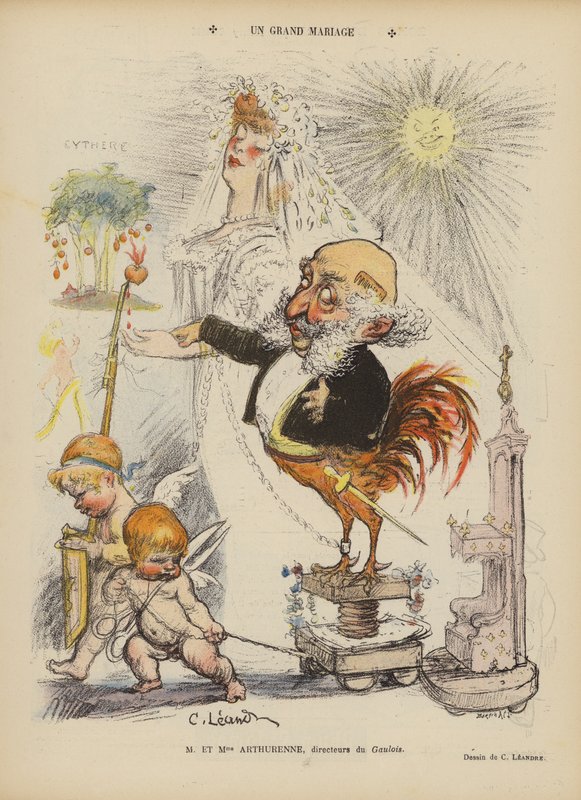 Velkolepé manželství. Ilustrace k filmu Le Rire od Charles Leandre