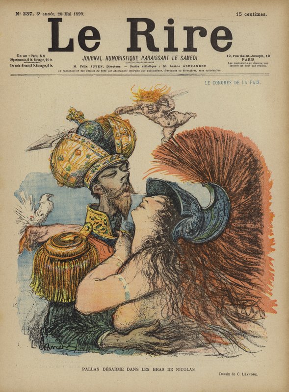 Car Nicholas II Ruska, ilustrace pro Le Rire od Charles Leandre