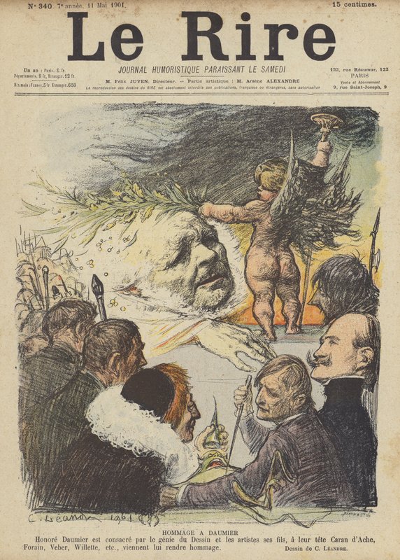 Pocta Honore Daumier, ilustrace pro Le Rire od Charles Leandre