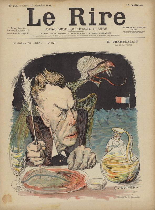 Joseph Chamberlain, ilustrace pro Le Rire od Charles Leandre