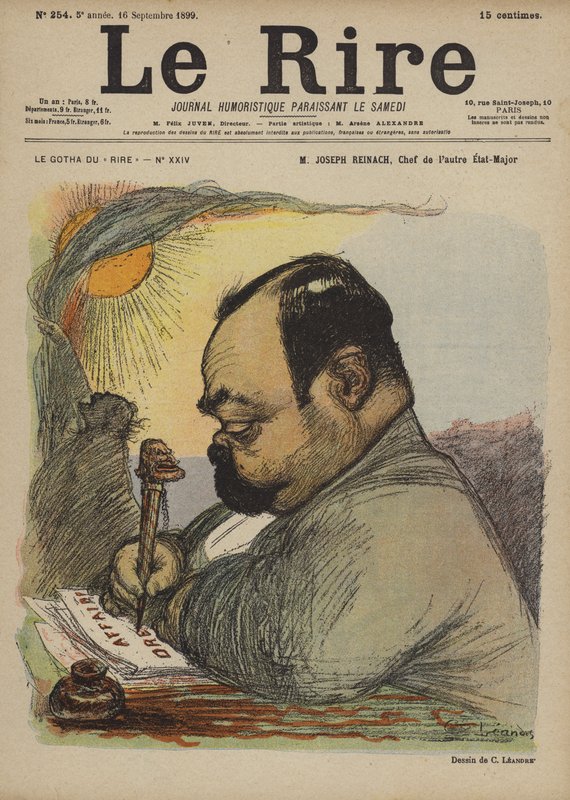 Joseph Reinach, ilustrace pro Le Rire od Charles Leandre