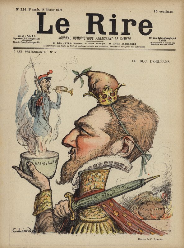 Le Duc DOrleans, ilustrace pro Le Rire od Charles Leandre