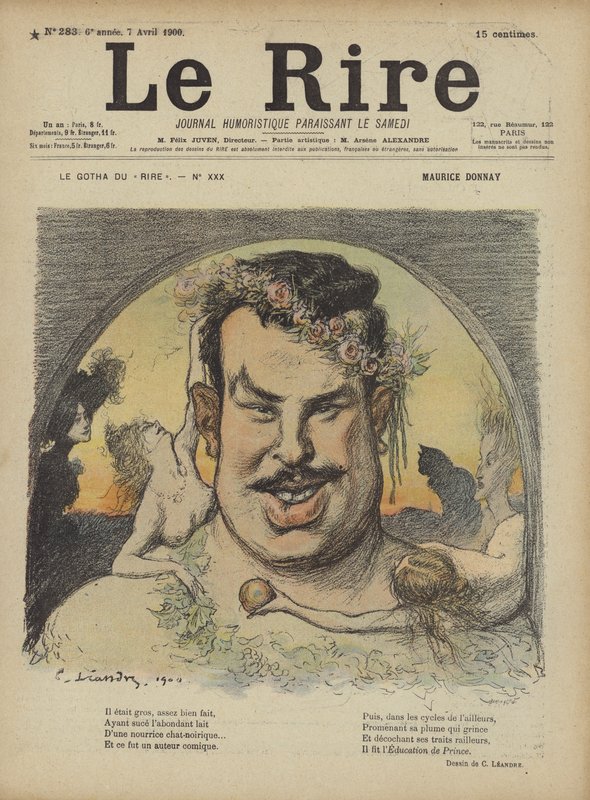 Maurice Donnay, ilustrace pro Le Rire od Charles Leandre