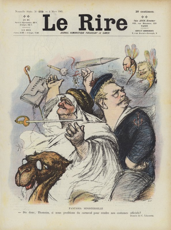 Ministerská fantazie. Ilustrace pro Le Rire od Charles Leandre