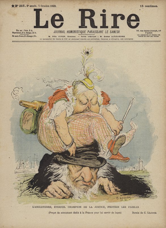 Královna Viktorie, ilustrace pro Le Rire od Charles Leandre
