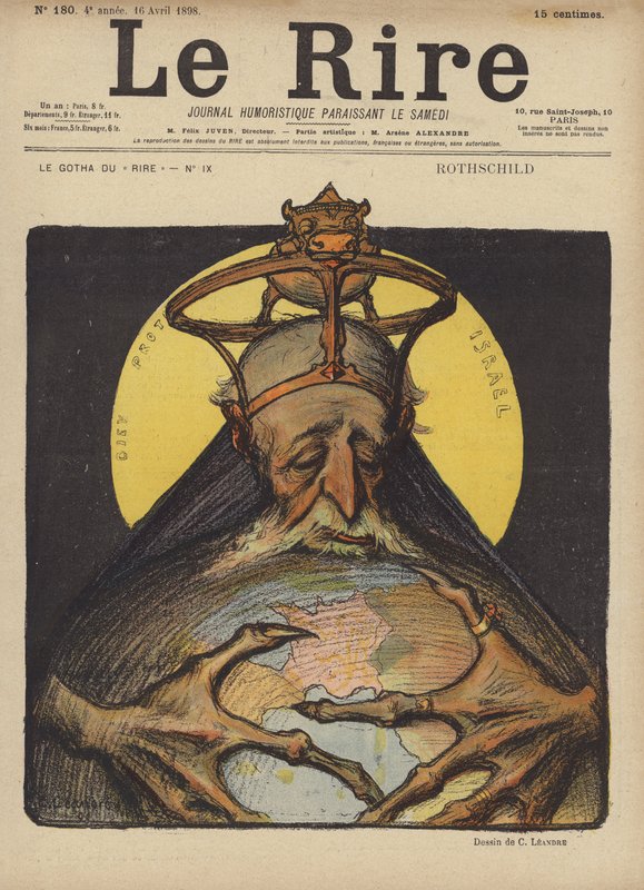 Rothschild, ilustrace pro Le Rire od Charles Leandre