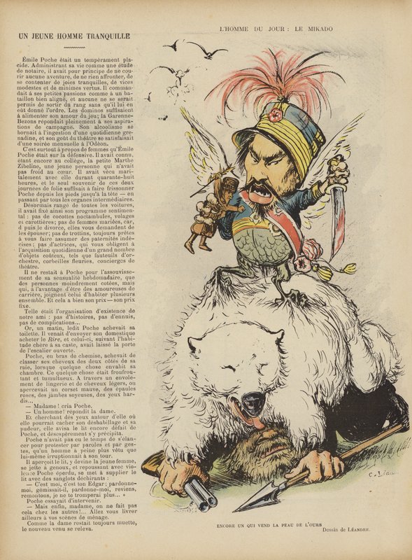 Satira na rusko-japonskou válku. Ilustrace pro Le Rire od Charles Leandre