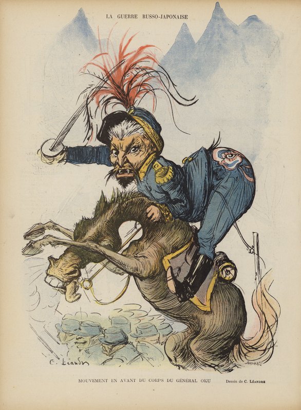 Rusko-japonská válka. Ilustrace pro Le Rire od Charles Leandre