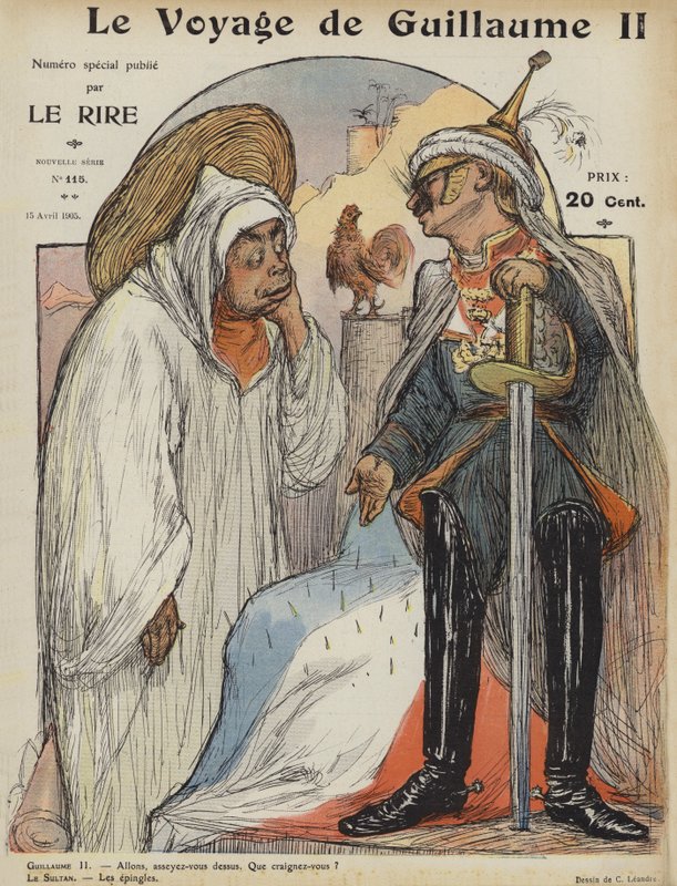 Cesta Viléma II. Ilustrace pro Le Rire od Charles Leandre