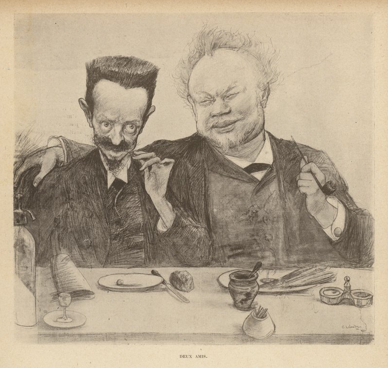 Dva přátelé (litho) od Charles Leandre