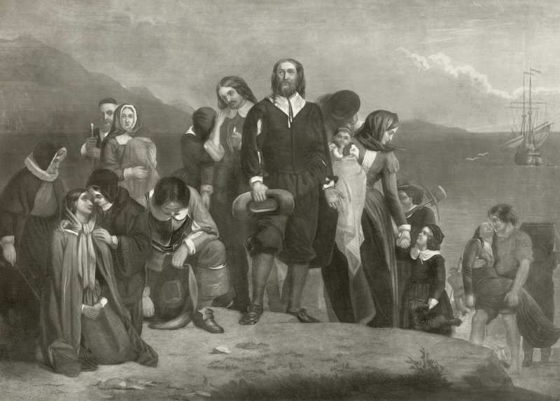 Přistání otců poutníků v Americe, 1620 od Charles Lucy