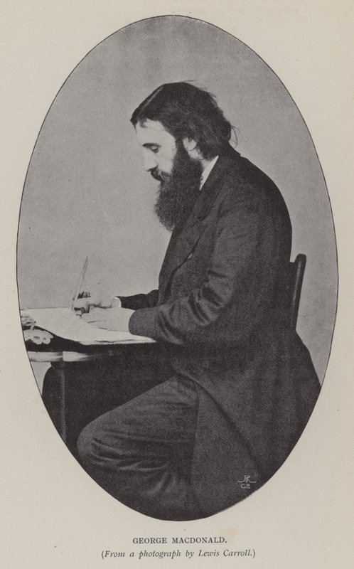George Macdonald (černobílá fotografie) od Charles Lutwidge Dodgson